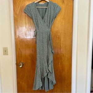 Abercrombie & Fitch Asymmetrical Low-High Green Dress